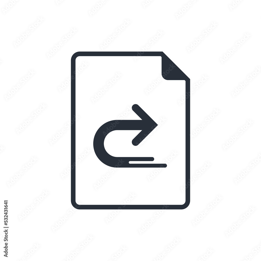 Submit a document. Vector linear icon isolated on white background. Submit a document. Vector linear icon isolated on white background.