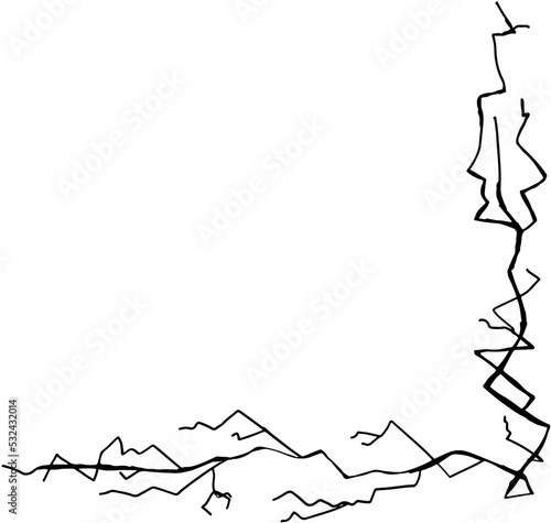 lightning border and frame corner in lightinig 1 in vector