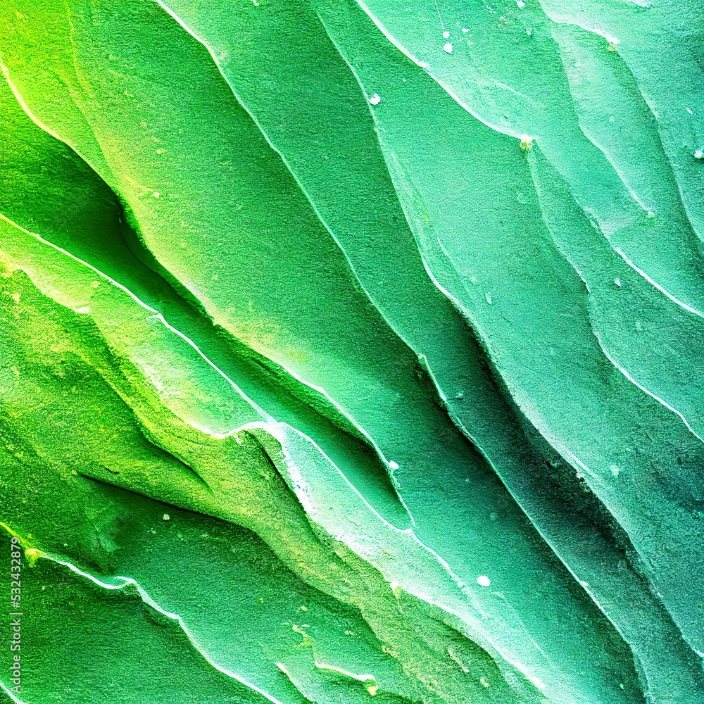 Obraz premium Abstract 3D background. Green uneven surface