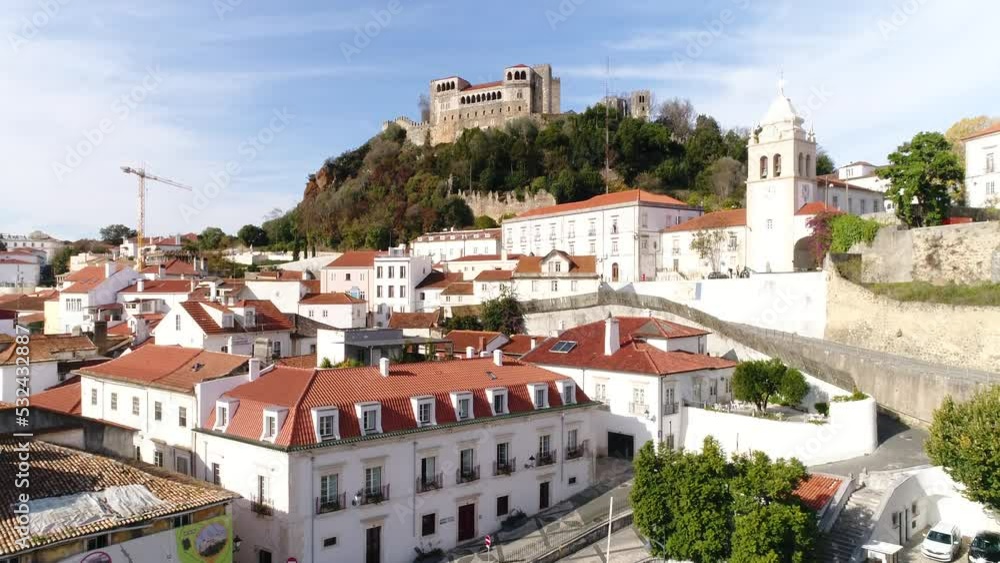 Leiria castle and surrounding landscape, Portugal Leiria castle and surrounding landscape, Portugal