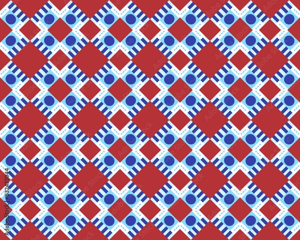 Geometric seamless abstract fabric Design with multicolor Pattern native tribal symmetrical Perfect Geometric seamless abstract fabric Design with multicolor Pattern native tribal symmetrical Perfect