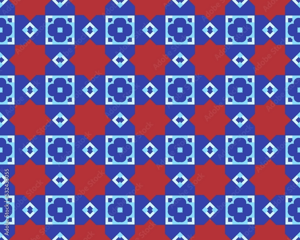 Geometric seamless abstract fabric Design with multicolor Pattern native tribal symmetrical Perfect Geometric seamless abstract fabric Design with multicolor Pattern native tribal symmetrical Perfect