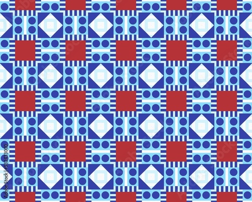 Geometric seamless abstract fabric Design with multicolor Pattern native tribal symmetrical Perfect
