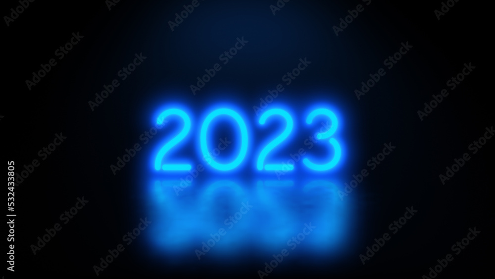 Happy New Year 2023 Neon on dark background
Happy New Year 2023 Neon on dark background