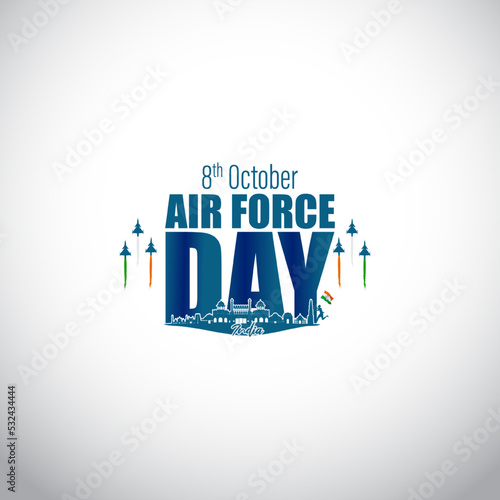 Vector illustration of Indian Air Force Day banner