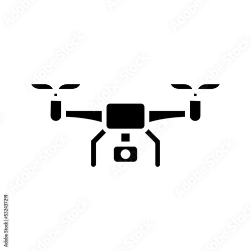 Drone icon. Drone aerial camera sign. vector illustration