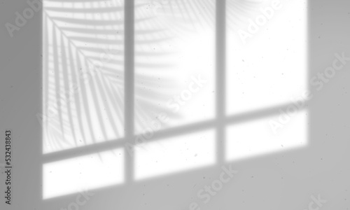 Wallpaper Mural Leaves and window pane shadow overlay effect Torontodigital.ca