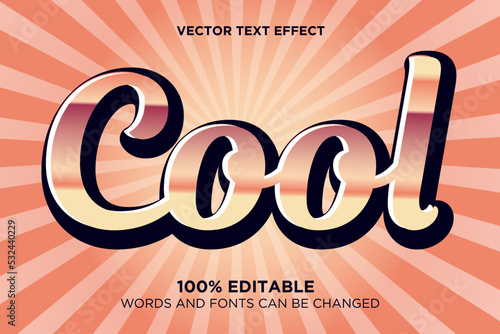 Editable text effect cool design 