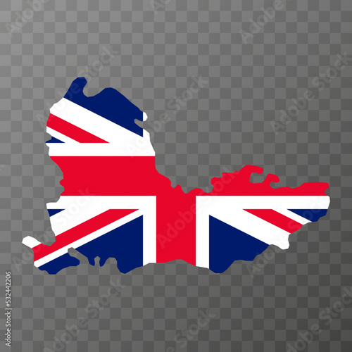 Southeast England, UK region map. Vector illustration.