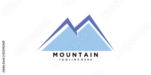 vintage mountain adventure logo design with creative concept premium vector