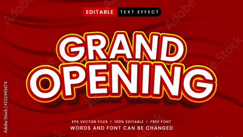 Grand Opening Editable Text Effect