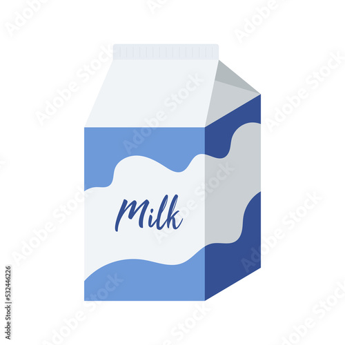 Milk carton box. Milk paper icon