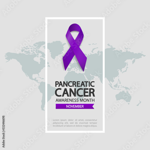 Vector Illustration of Pancreatic Cancer Awareness. 
