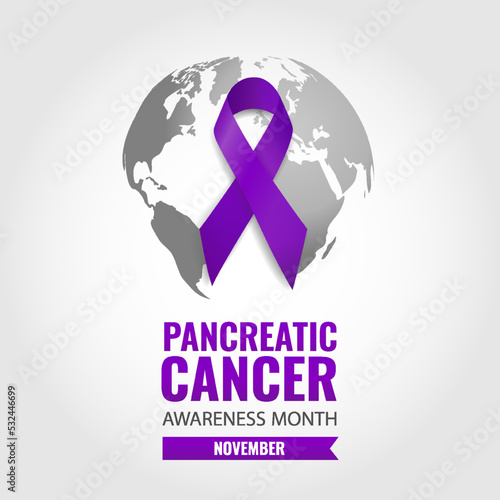 Vector Illustration of Pancreatic Cancer Awareness. 
