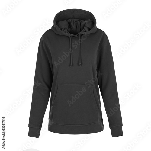  Women's black color hooded sweatshirt