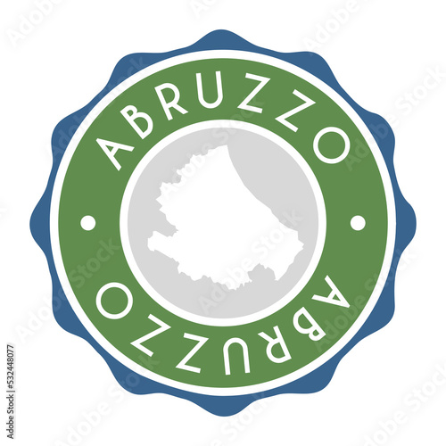 Abruzzo, Italy Badge Map Vector Seal Vector Sign. National Symbol Country Stamp Design Icon Label. 