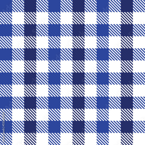 Blue and white checkered background, plaid texture seamless pattern fabric checkered background, gingham background