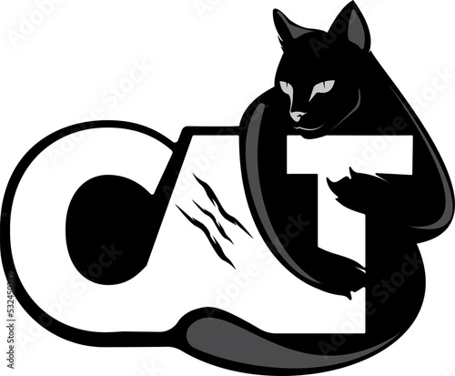cat with text typography 
