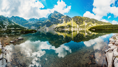 Fototapeta Naklejka Na Ścianę i Meble -  Tatra National Park in Poland. Tatra mountains panorama,  Hiking in Gasienicowa valley (Hala Gasienicowa) to Czarny Staw Gąsienicowy near Kasprowy Wierch