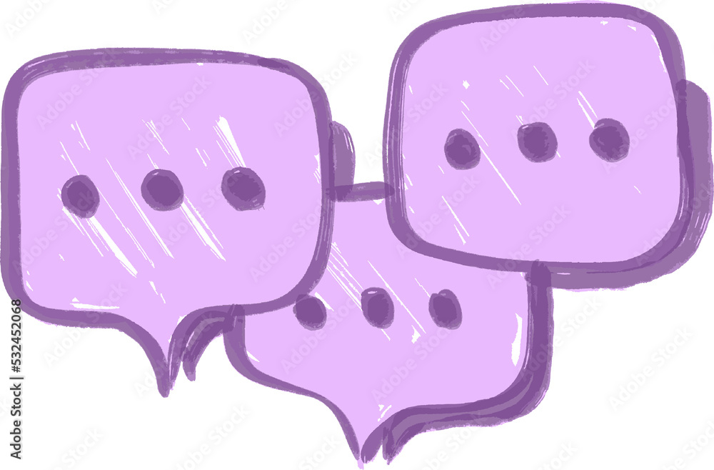illustration Speech Bubbles Hand Drawn illustration Speech Bubbles Hand Drawn