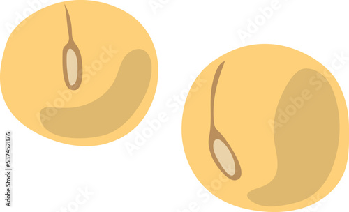 Soy beans icon. Cartoon raw organic seed