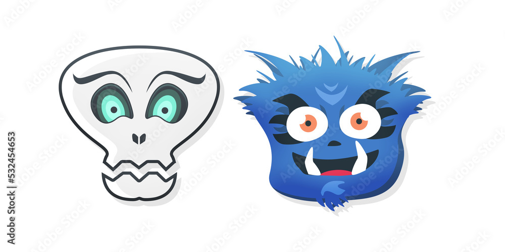 Vivid Color Monster Game UI Elements Vivid Color Monster Game UI Elements