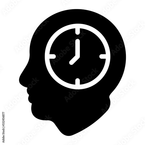 time management glyph icon