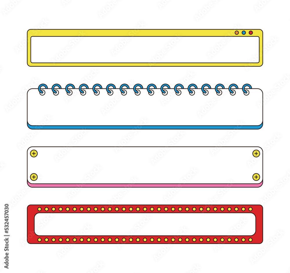 Simple, modern style banner, border, label, tag template design set