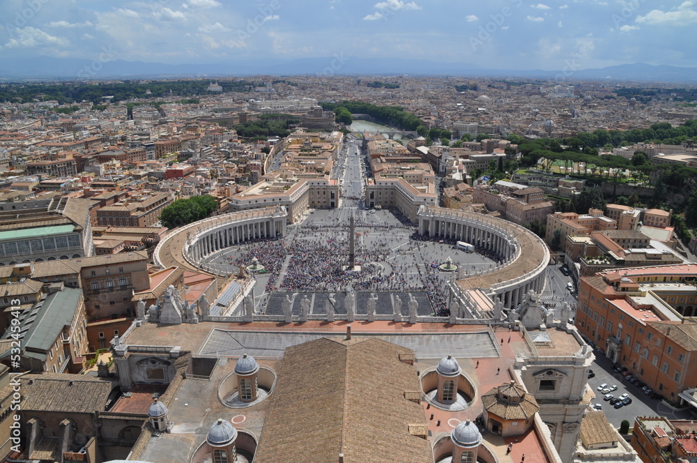 Square of St. Peter's Basilica in Vatican City, Italy