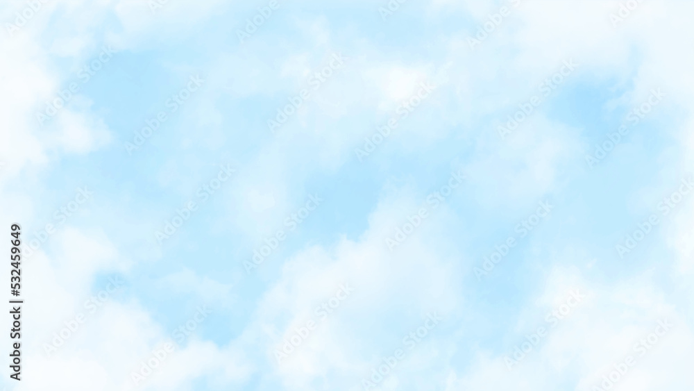 Soft white blue cloudy background, beautiful cumulus fluffy spring or summer sky design Soft white blue cloudy background, beautiful cumulus fluffy spring or summer sky design