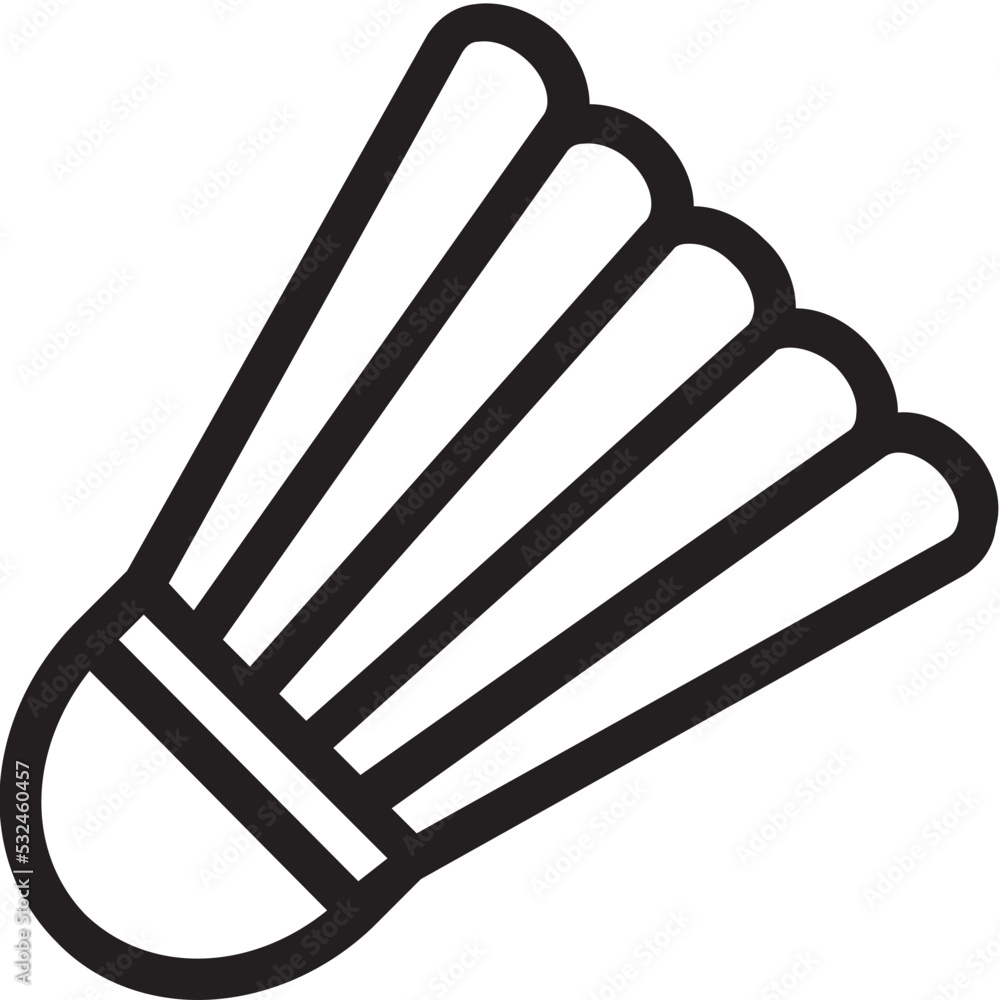 Shuttlecock Vector Icon Shuttlecock Vector Icon