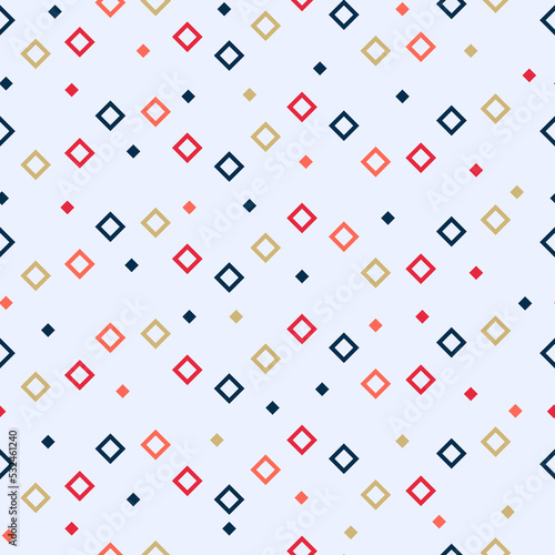 Creative trendy vector seamless geometric pattern design of abstract square shapes for print and textile. Elegant all over repeat texture background