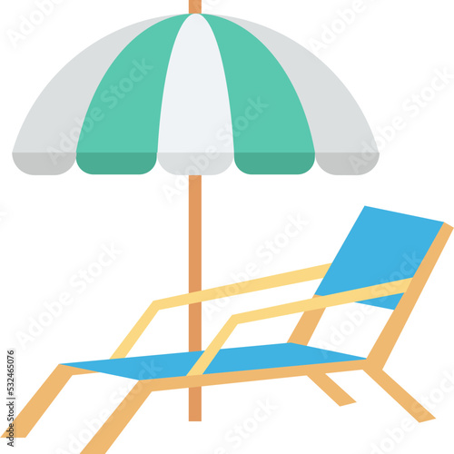 Sunbathe Vector Icon 