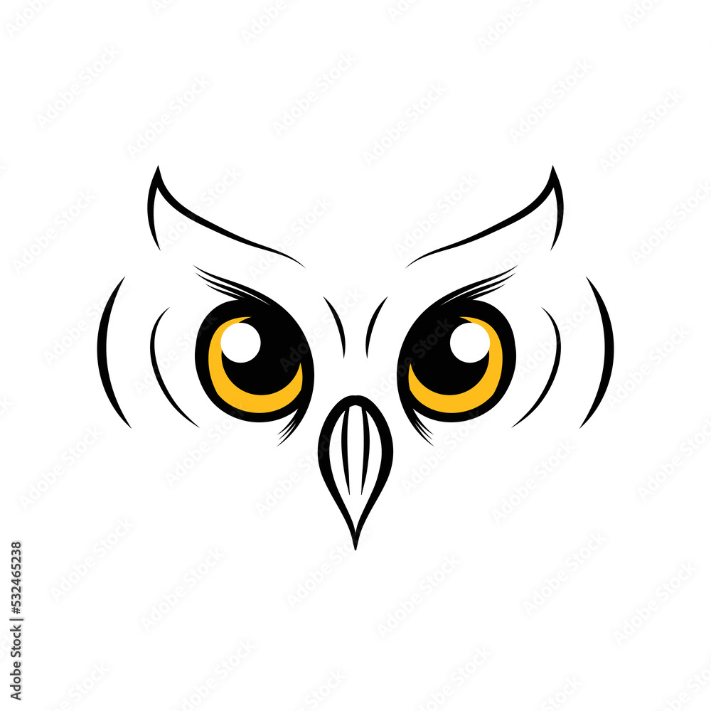 Owl Logo template for your brand. vector logo isolated background