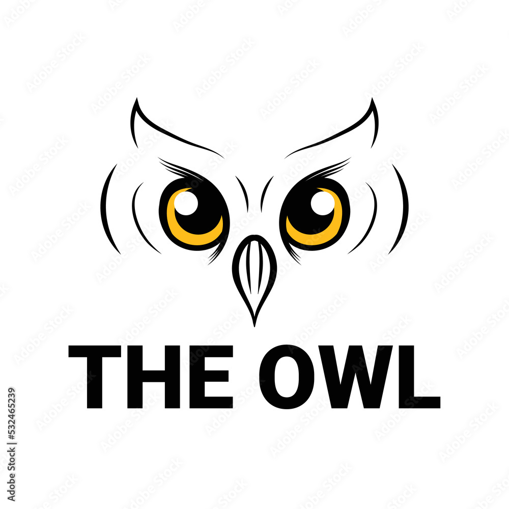 Owl Logo template for your brand. vector logo isolated background Owl Logo template for your brand. vector logo isolated background