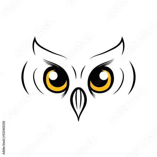 Fototapeta Naklejka Na Ścianę i Meble -  Owl Logo template for your brand. vector logo isolated background