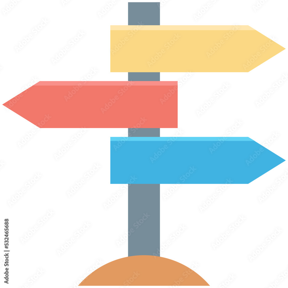 Signpost Vector Icon Signpost Vector Icon