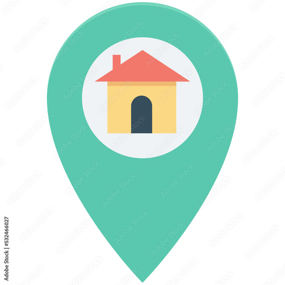House Location Vector Icon House Location Vector Icon