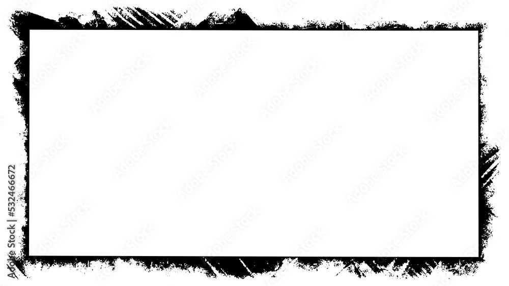 Grunge painted frame background texture. Vintage distressed black ...