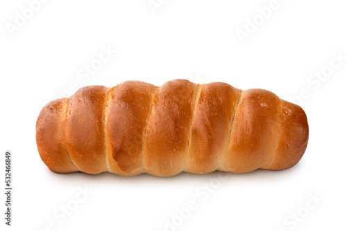 Sausage roll isolated over white background. With clipping path