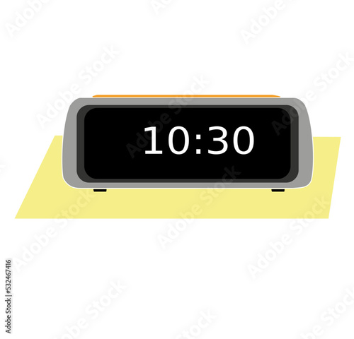 Despertador Digital, reloj digital. Vector, plantilla, ícono, objeto vectorial.