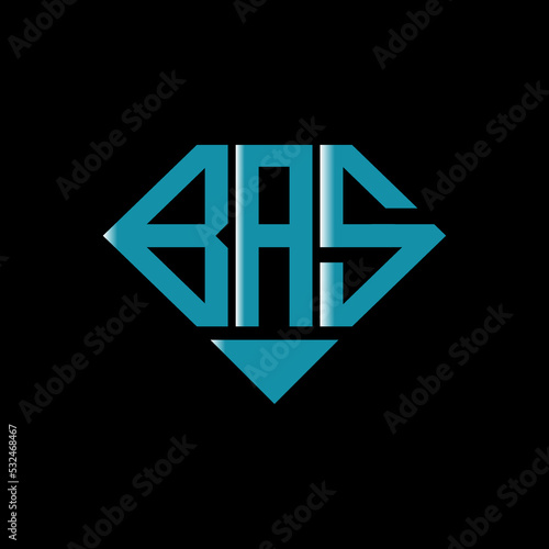 BAS letter logo creative design. BAS unique design.
