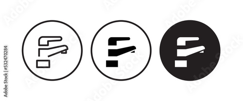 water tap icon vector, sign, symbol, logo, illustration, editable stroke, flat design style isolated on white linear