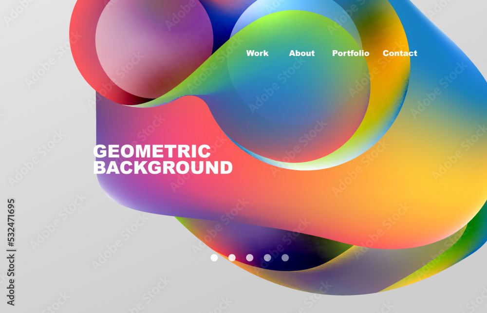 Fototapeta premium Abstract liquid background for your landing page design. Web page for website or mobile app wallpaper
