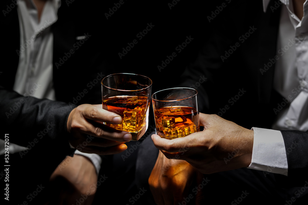 whiskey, for a friendly party in a bar or a restaurant.