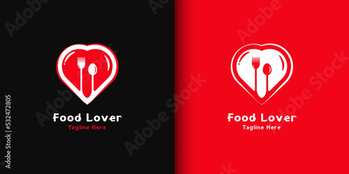 Restaurant food lover logo design template