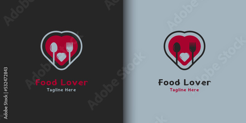 Restaurant food lover logo design template