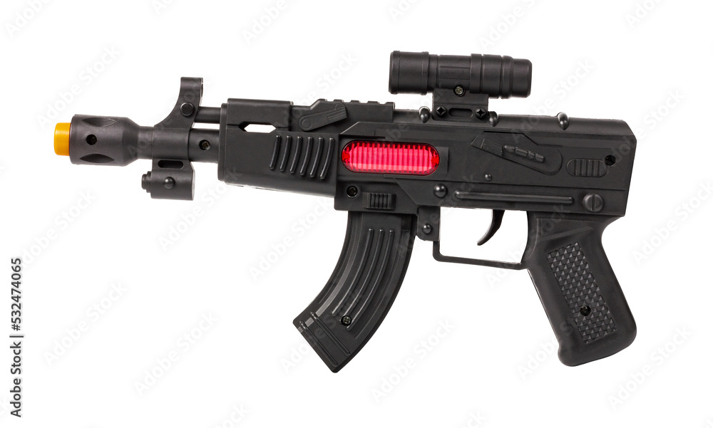 Toy weapon machine gun isolated on white background. Toy pistol. Toy weapon. Toy weapon machine gun isolated on white background. Toy pistol. Toy weapon.