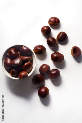 Uncooked chestnuts