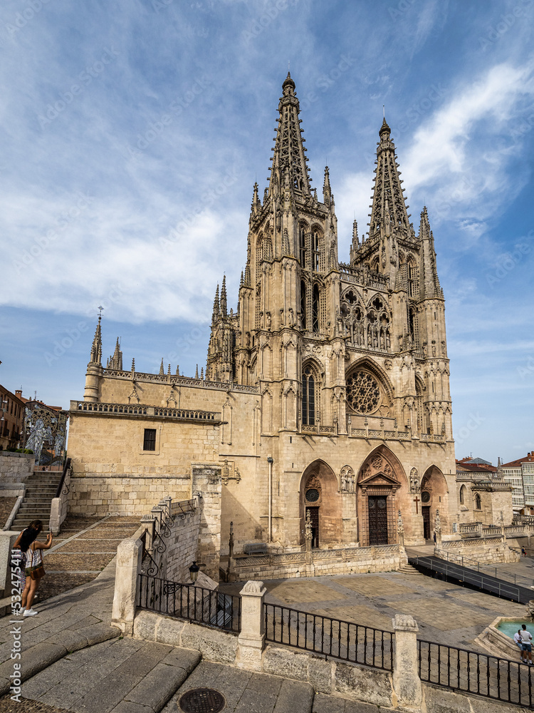 Fototapeta premium The Burgos Cathedral in Castilla y Leon, Spain was declared Unesco World Heritage Site.